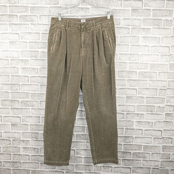 C.P. Company Pleated Corduroy Trousers Straight leg Size 54 Italy 34waist - Picture 1 of 10